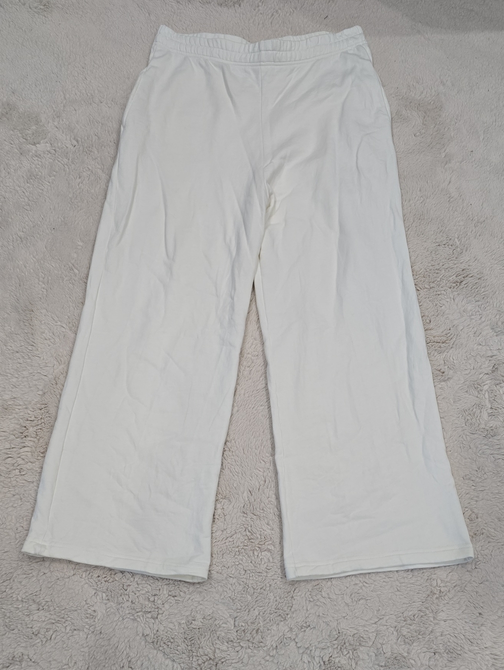 Women's Wide-Leg Pull-On Track Pants - White